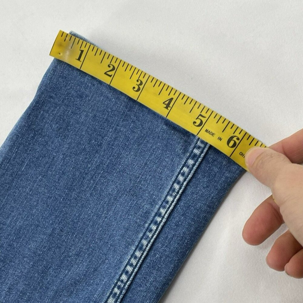 Jack Jones Slim Fit Tim Skinny Jeans Men Sz 33x32 Button Fly Moto Biker Classic - Picture 10 of 13
